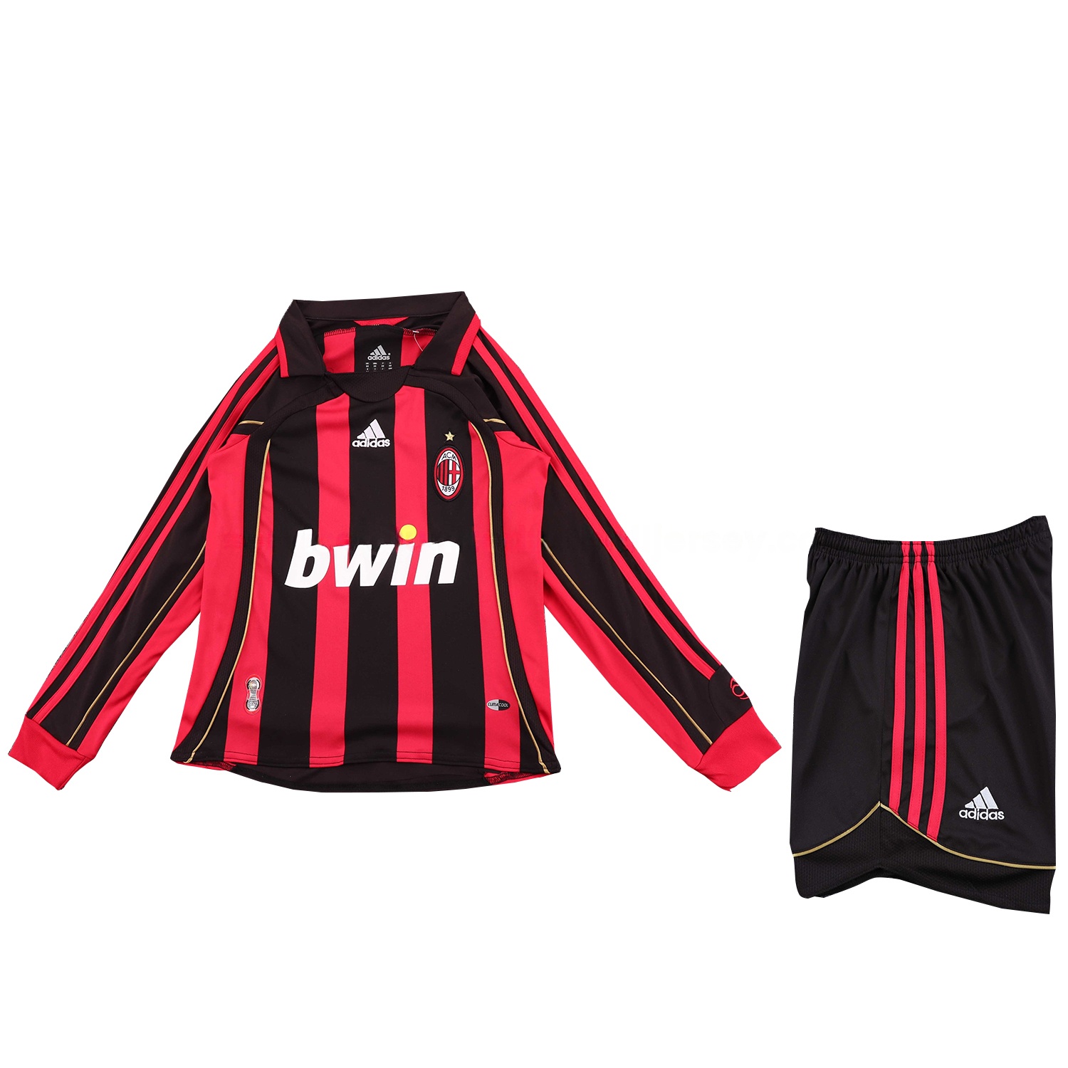 Retro AC Milan 2006-07 Home Long Sleeves Kids Kit - JerseysGala
