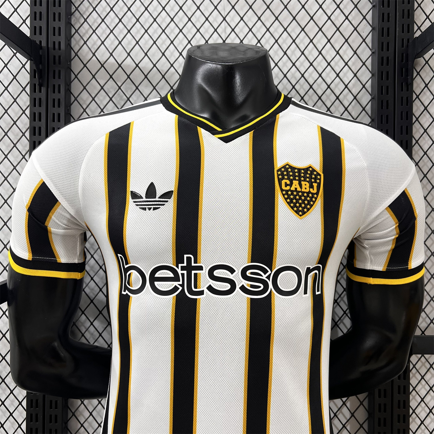 Boca Juniors 25-26 Black And White Stripes Jersey - Player Version - JerseysGala