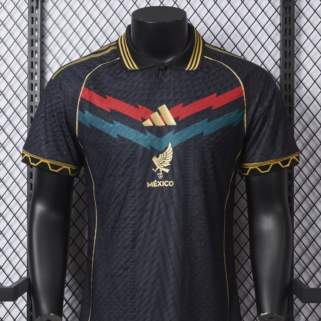 Mexico 25-26 Red And Green Chest Lines Special Jersey - Player Version - JerseysGala