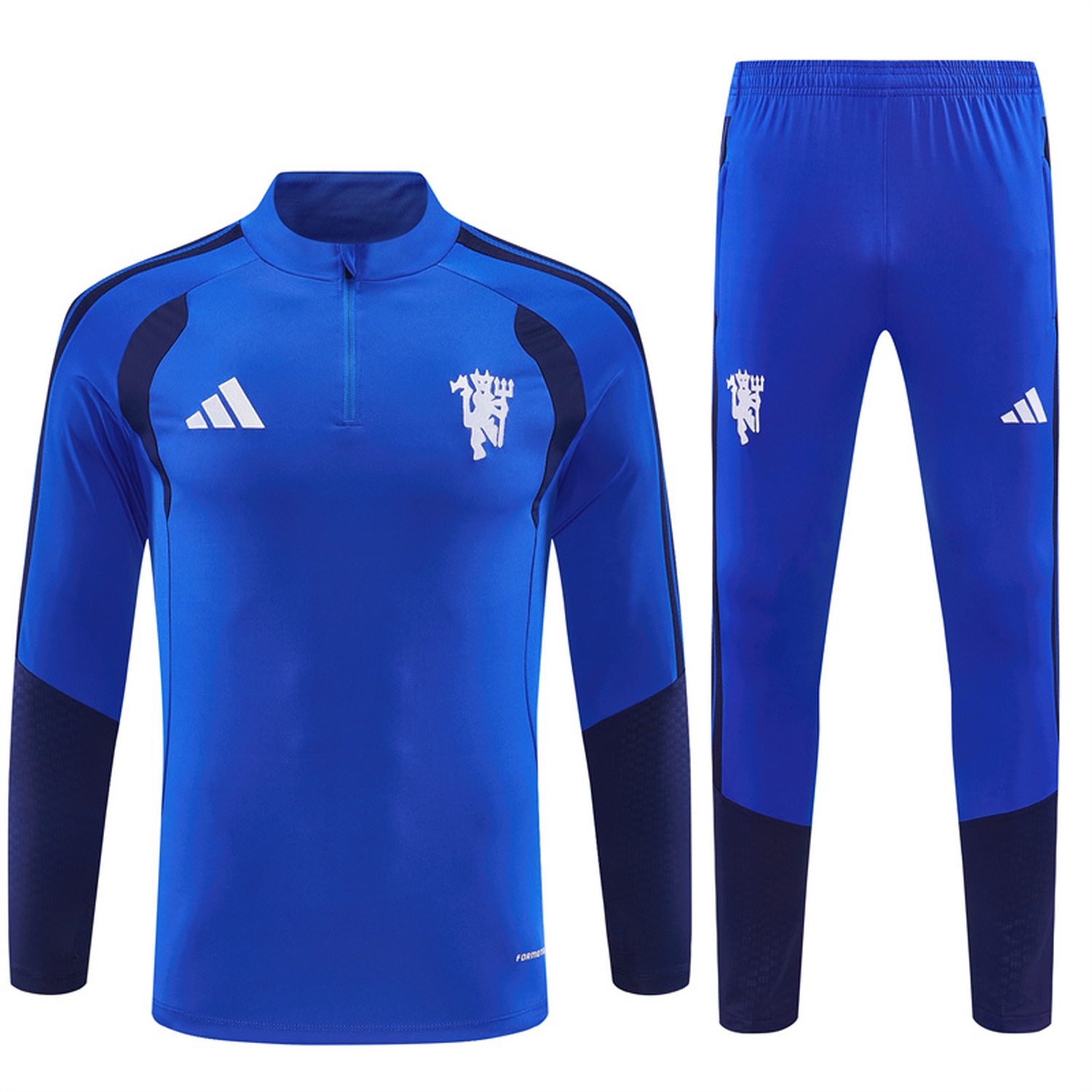 Manchester United 26-27 Kids Long Sleeve Training Set - Blue Top & Blue Pants - JerseysGala