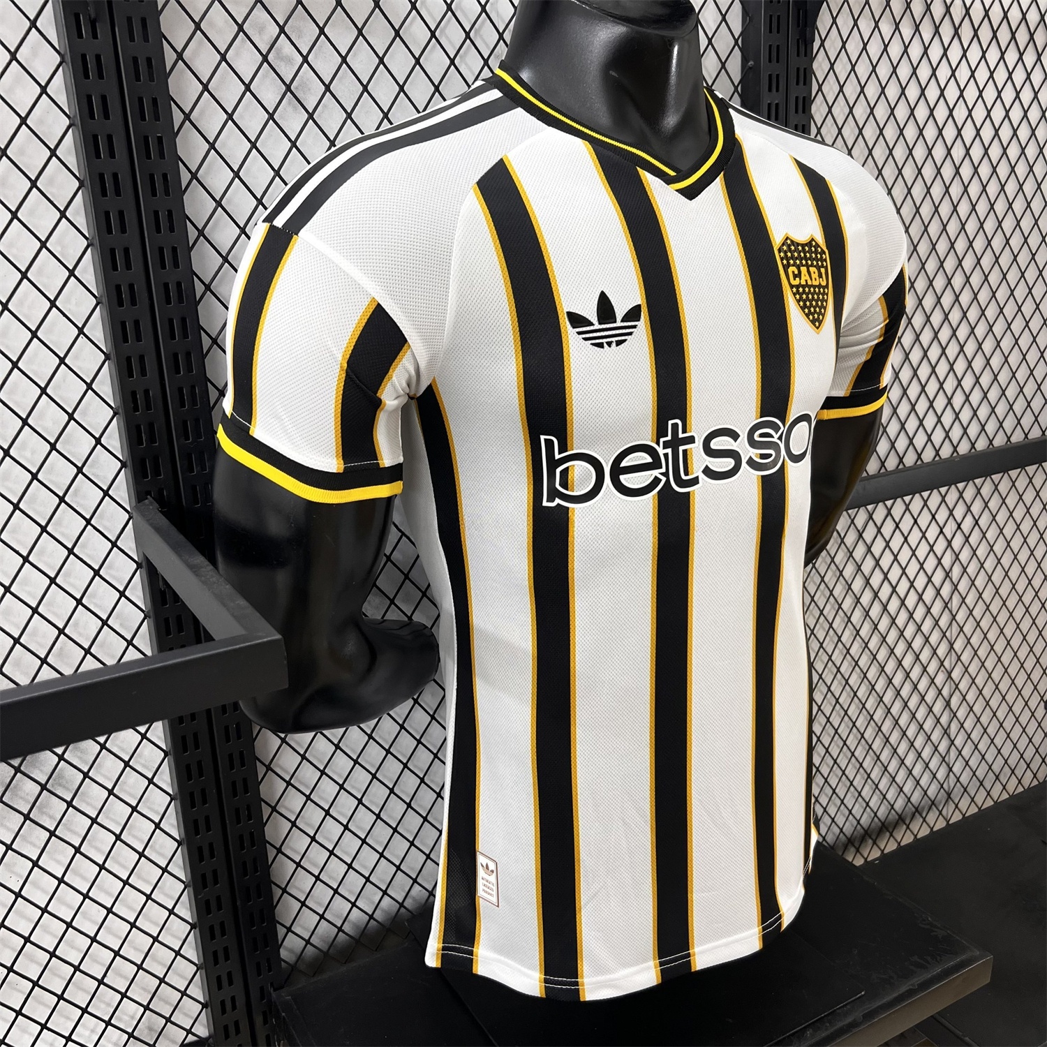 Boca Juniors 25-26 Black And White Stripes Jersey - Player Version - JerseysGala