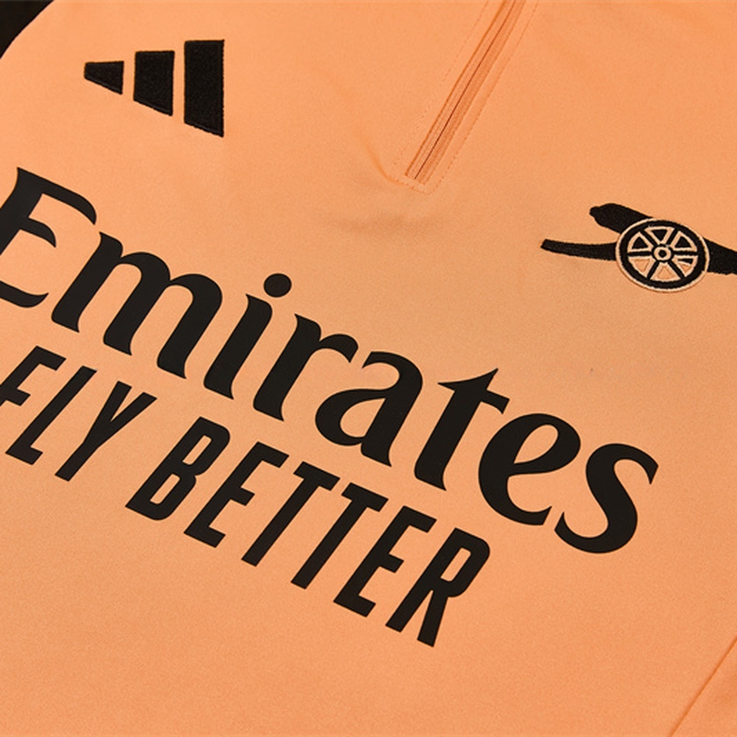 Arsenal 26-27 Long Sleeve Training Set - Orange Top & Black Pants - JerseysGala