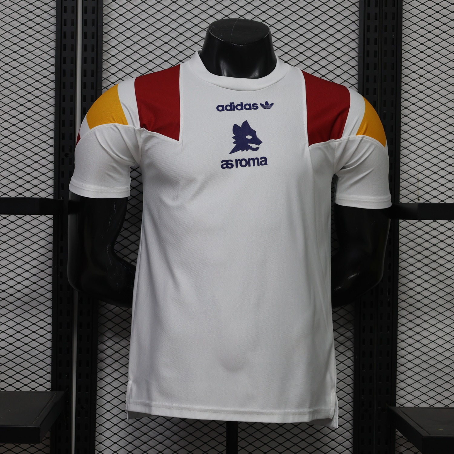 AS Roma 26-27 White Yellow Retro Style Casual Jersey - Player Version - JerseysGala