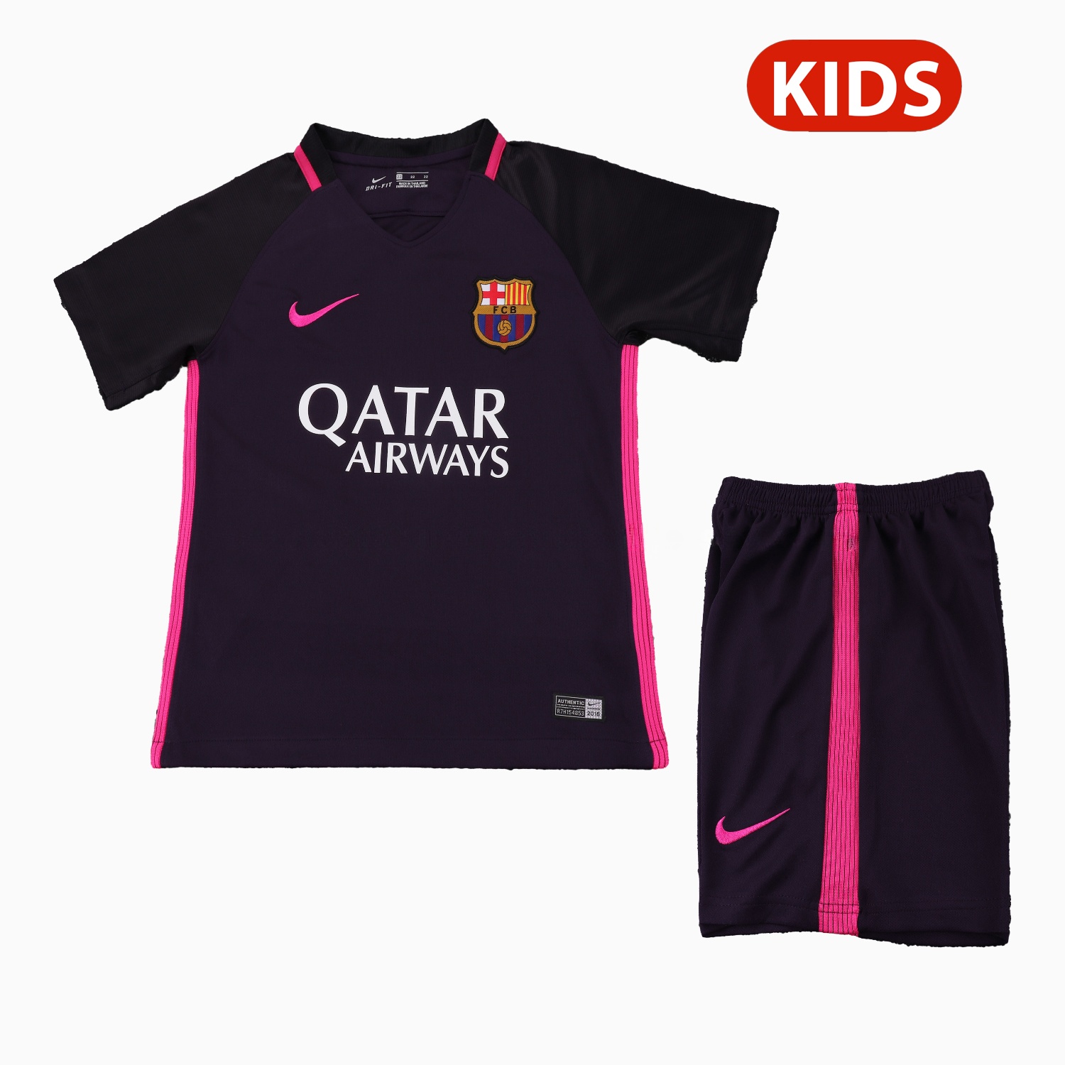Retro Barcelona 2016-17 Away Kids Kit - JerseysGala
