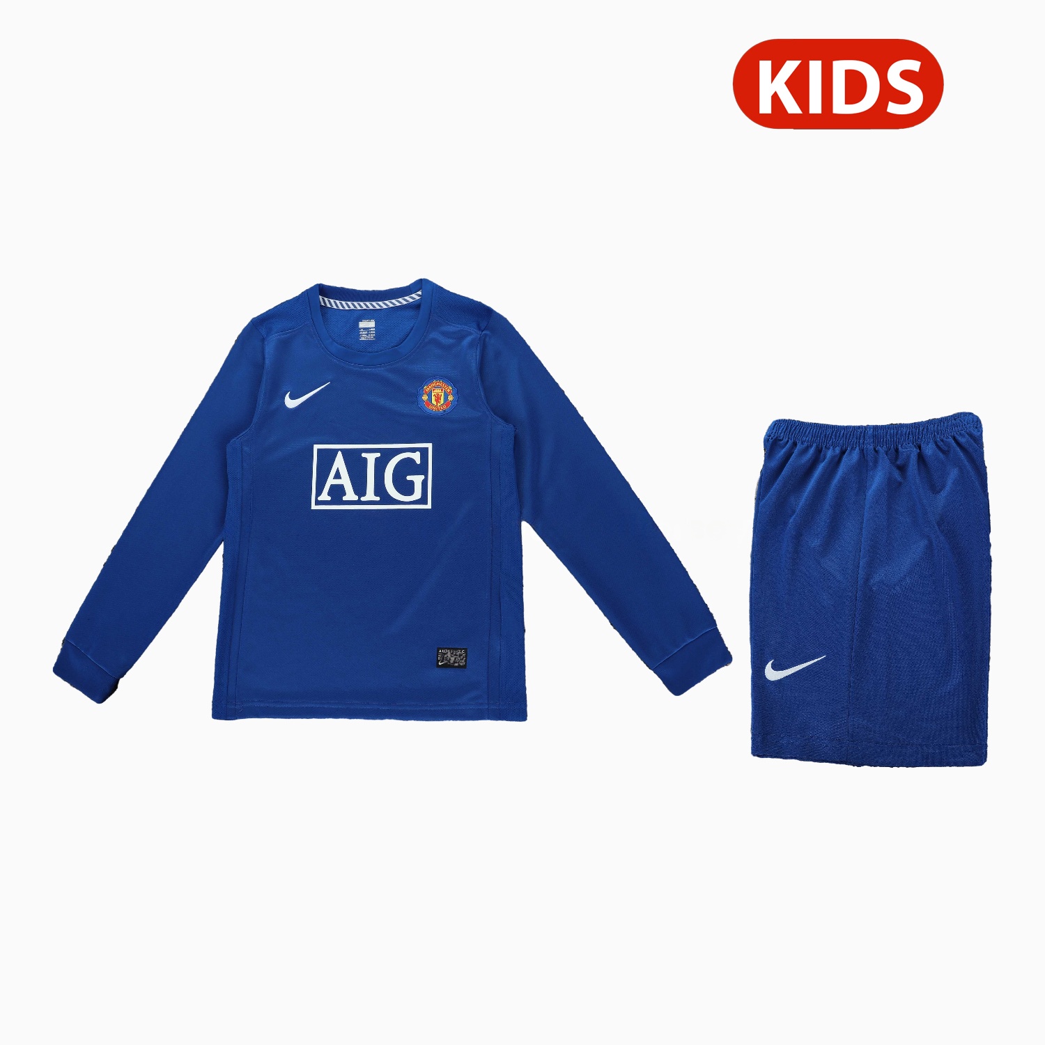 Retro Manchester United 2008-09 Third Long Sleeves Kids Kit - JerseysGala