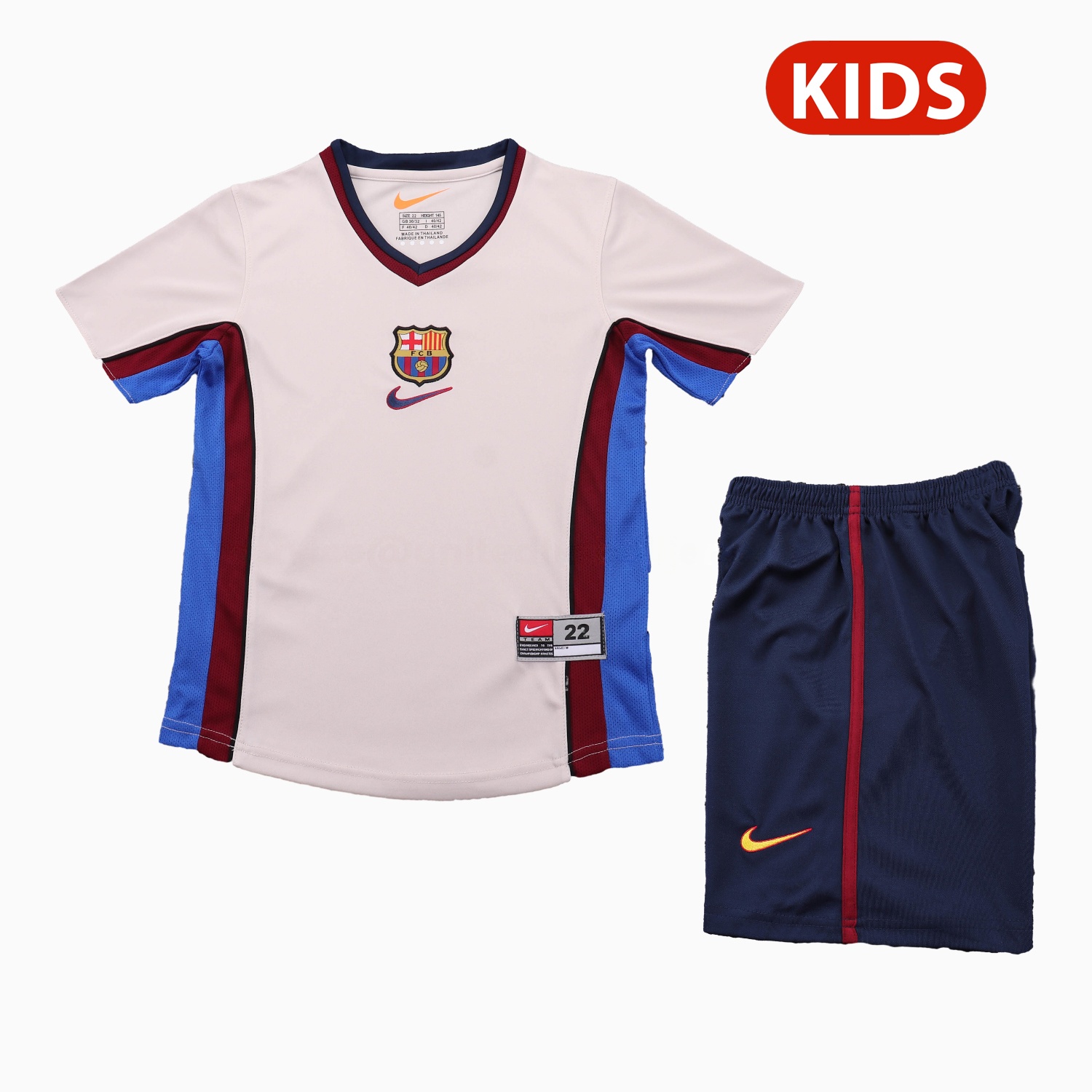 Retro Barcelona 1998-99 Away Kids Kit - JerseysGala