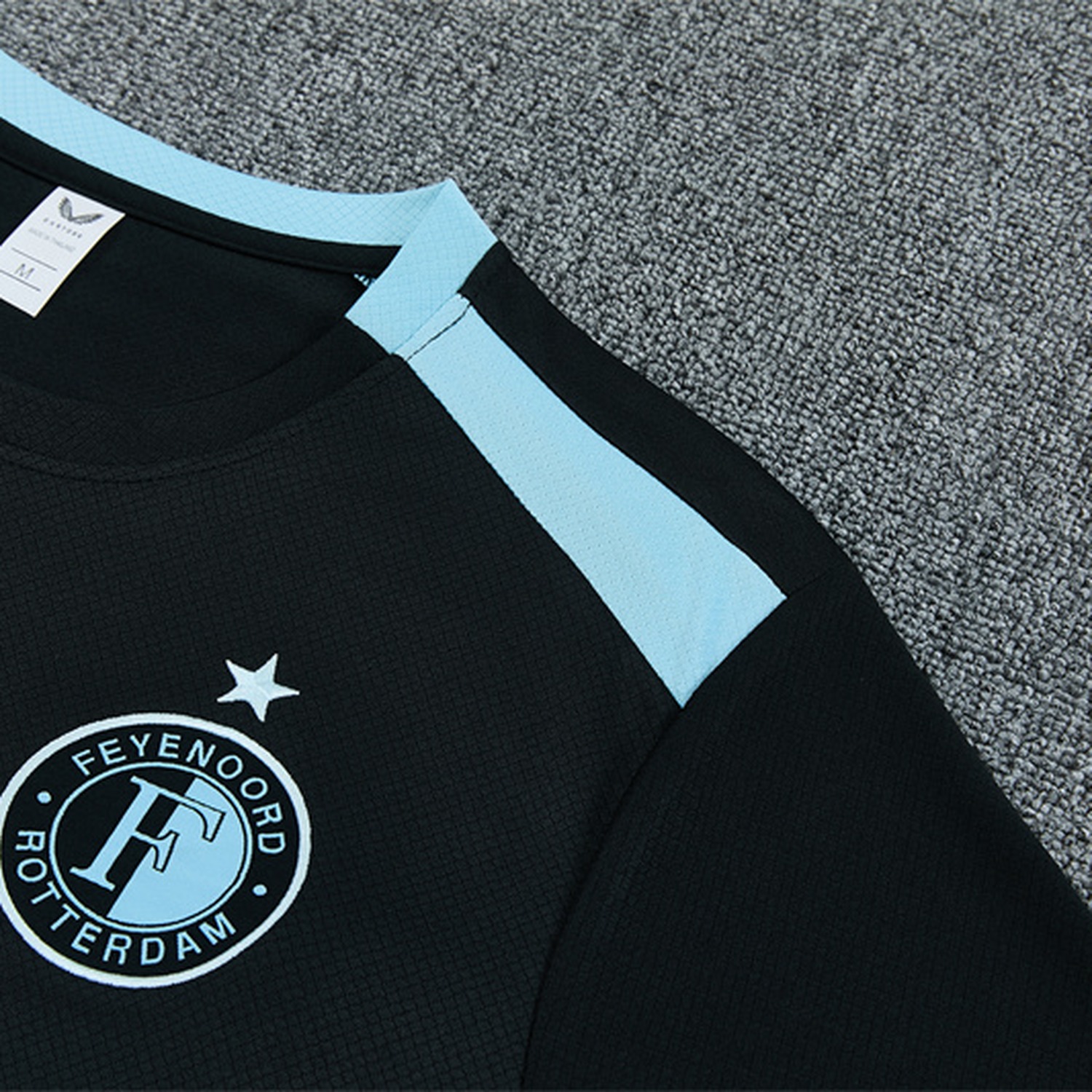 Feyenoord 26-27 Kids Short-Sleeve Training Set - Black Top & Black Shorts - JerseysGala