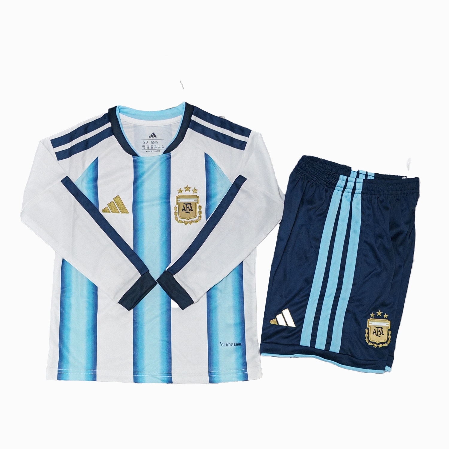 Argentina 2026 Home Long Sleeves Kids Kit - Without Chest Patch - JerseysGala