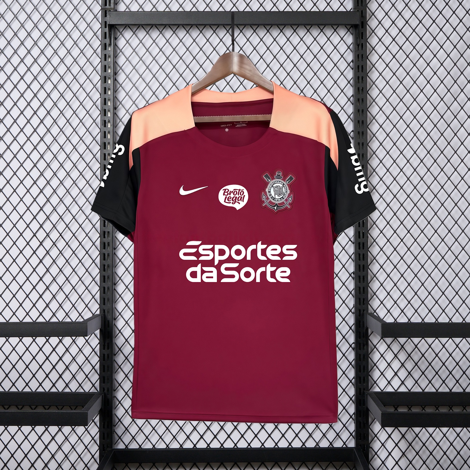 Corinthians 26-27 Wine Red Pre-Match All Sponsors Jersey - Fans Version - JerseysGala