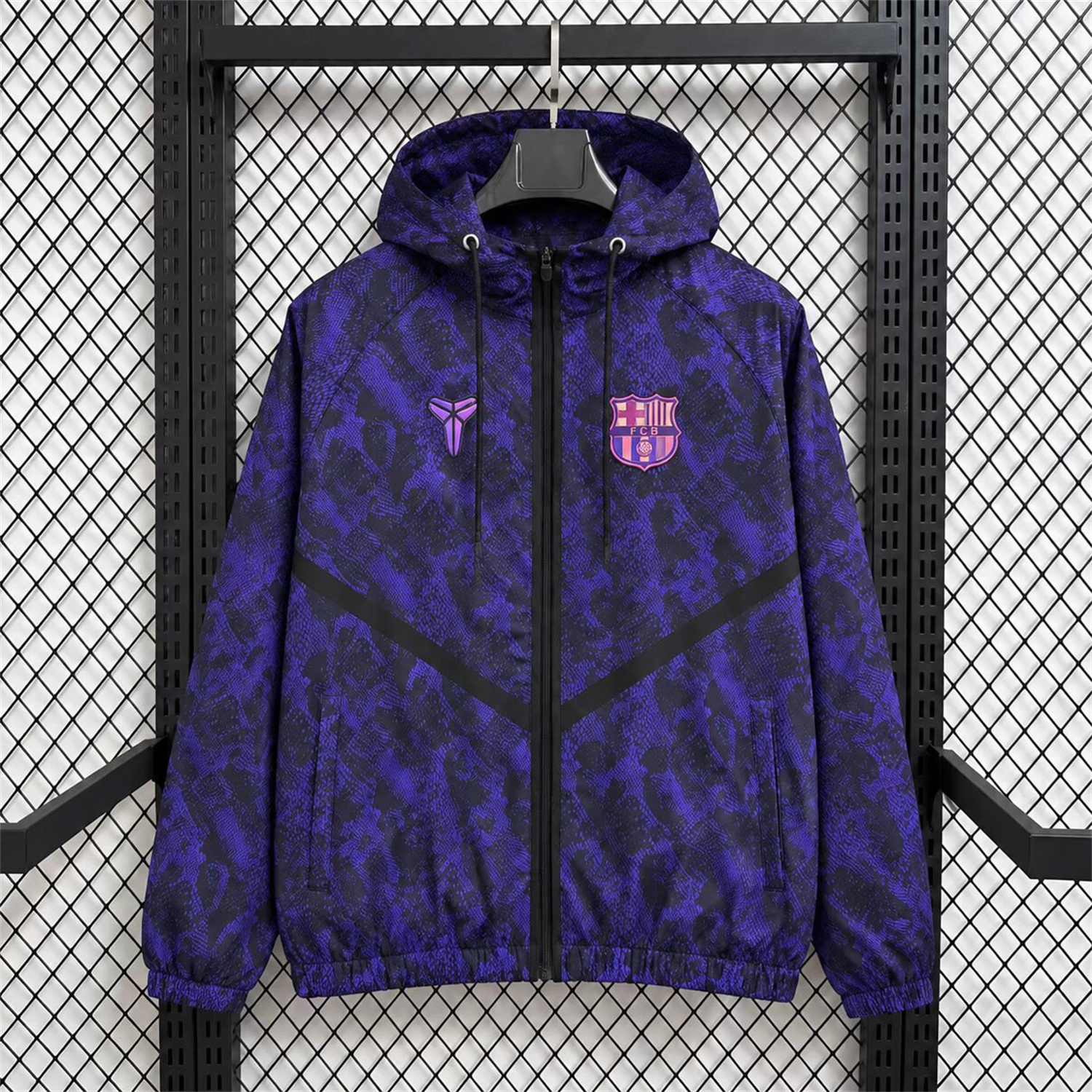 Barcelona 26-27 Away Windbreaker Jacket - Purple - JerseysGala