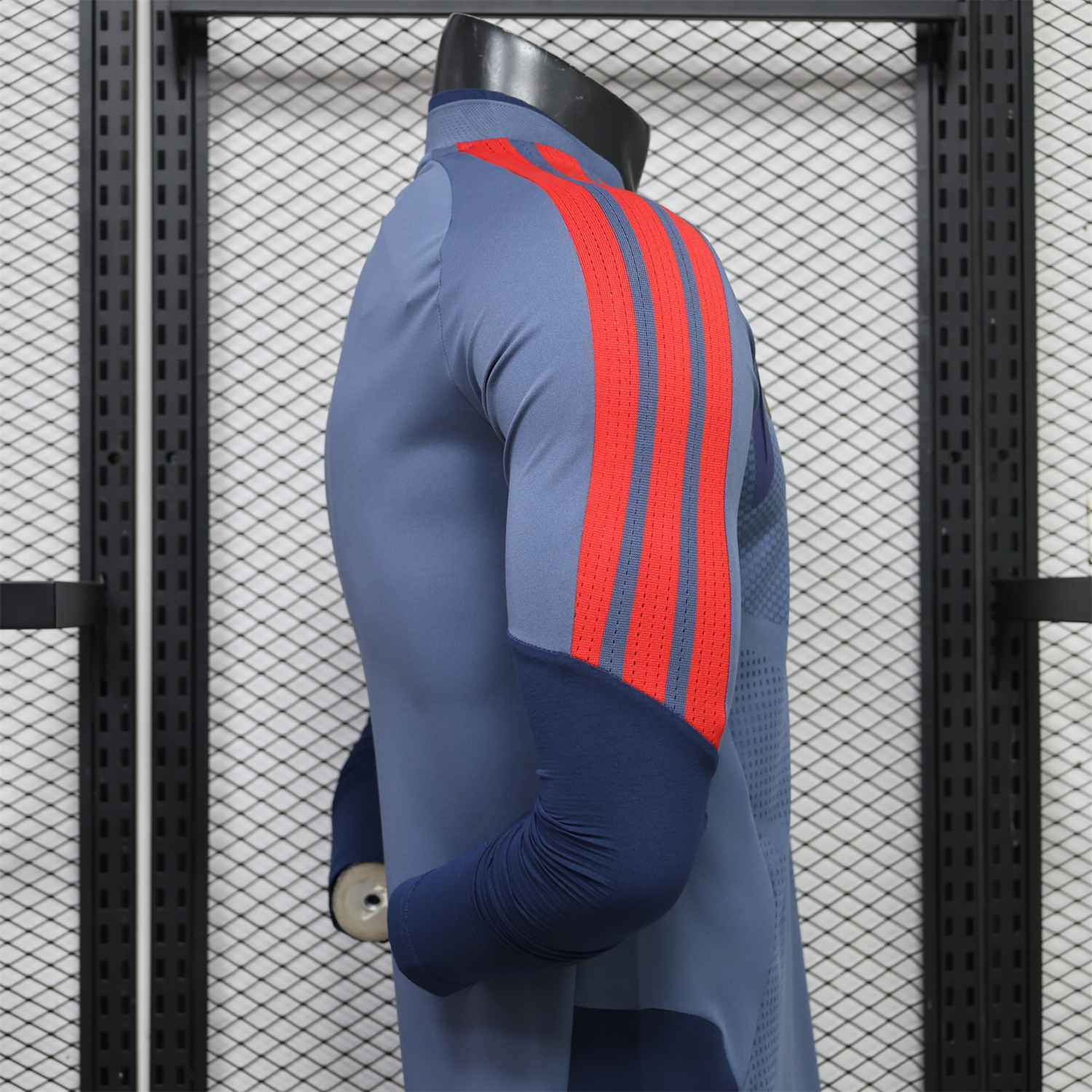 Bayern Munich 26-27 Grey Blue Long Sleeves Training Jersey - Player Version - JerseysGala