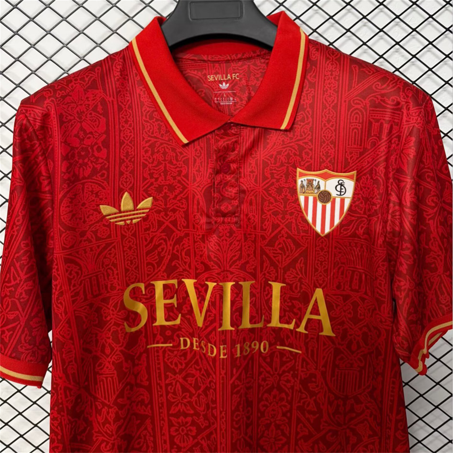 Sevilla 26-27 Lifestyle Red Polo Jersey - Fans Version - JerseysGala