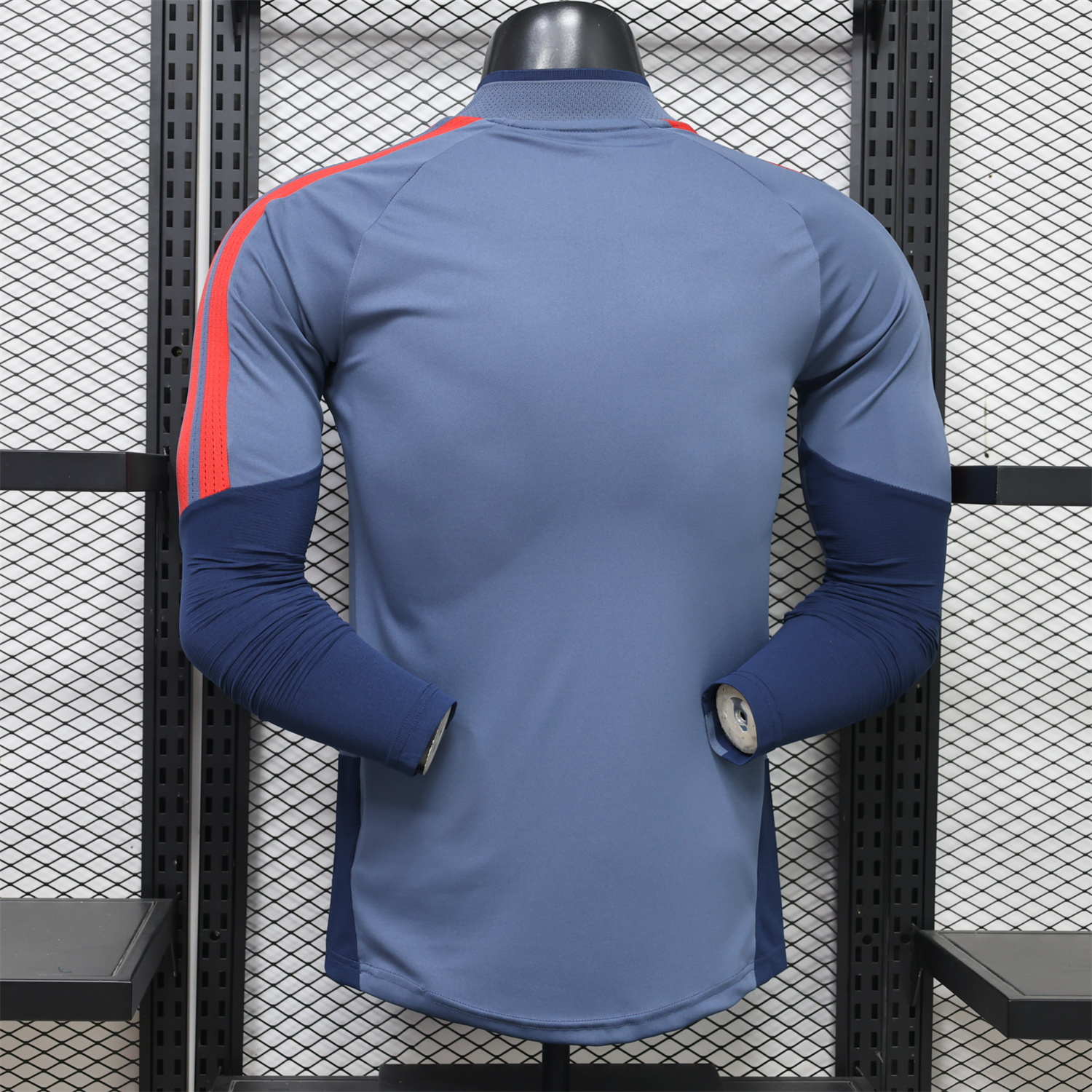 Bayern Munich 26-27 Grey Blue Long Sleeves Training Jersey - Player Version - JerseysGala