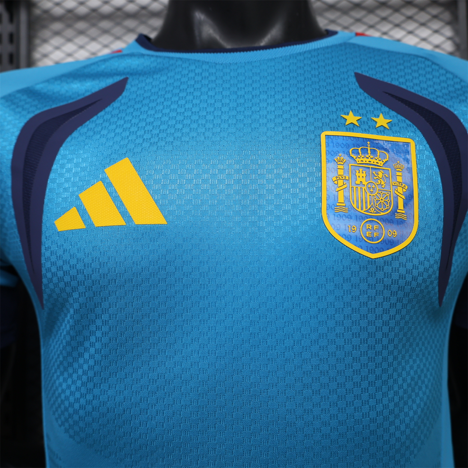 Spain 2026 Light Blue Black Training Jersey - Player Version - JerseysGala