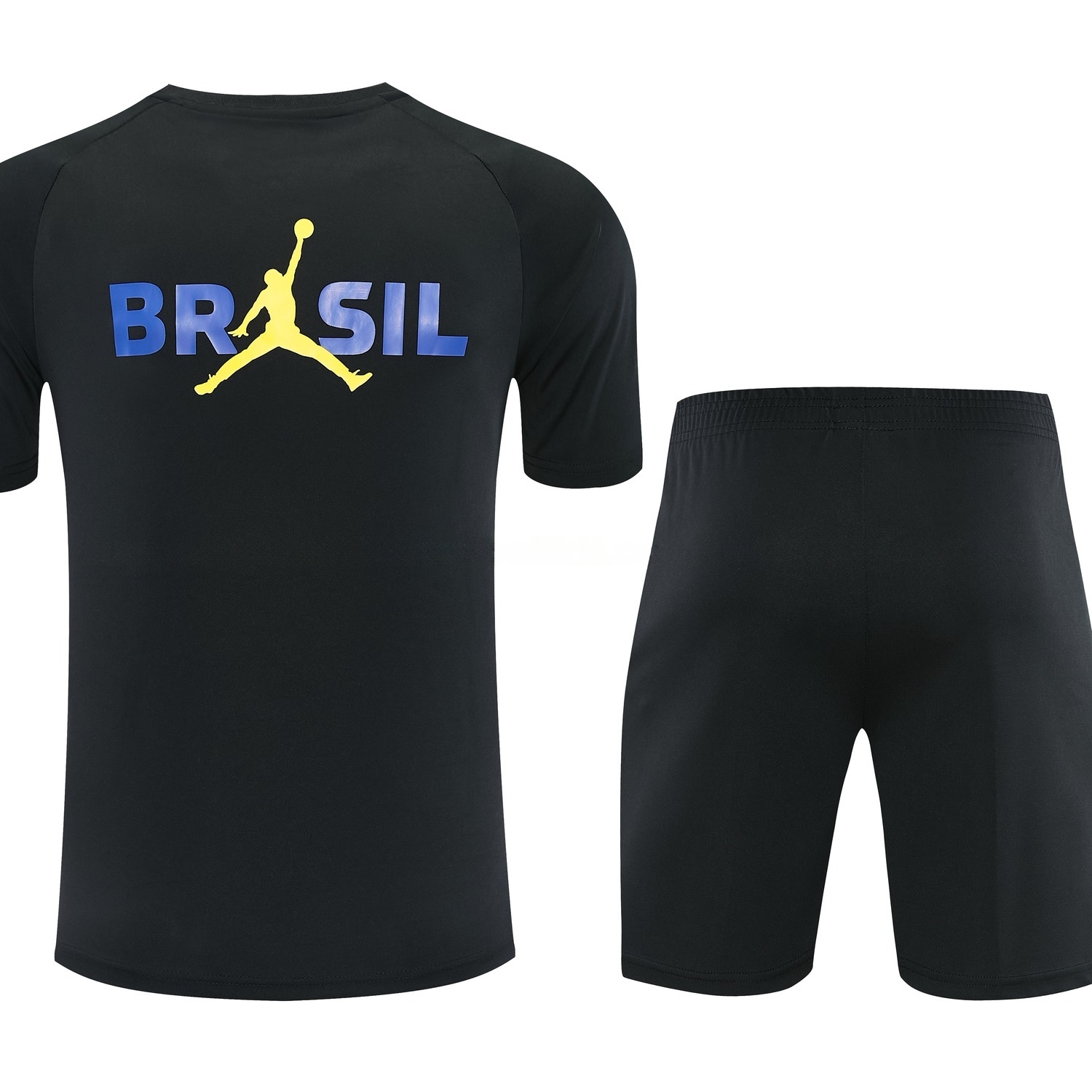 Brazil 2026 Short-Sleeve Training Set - Black Top & Black Shorts - JerseysGala