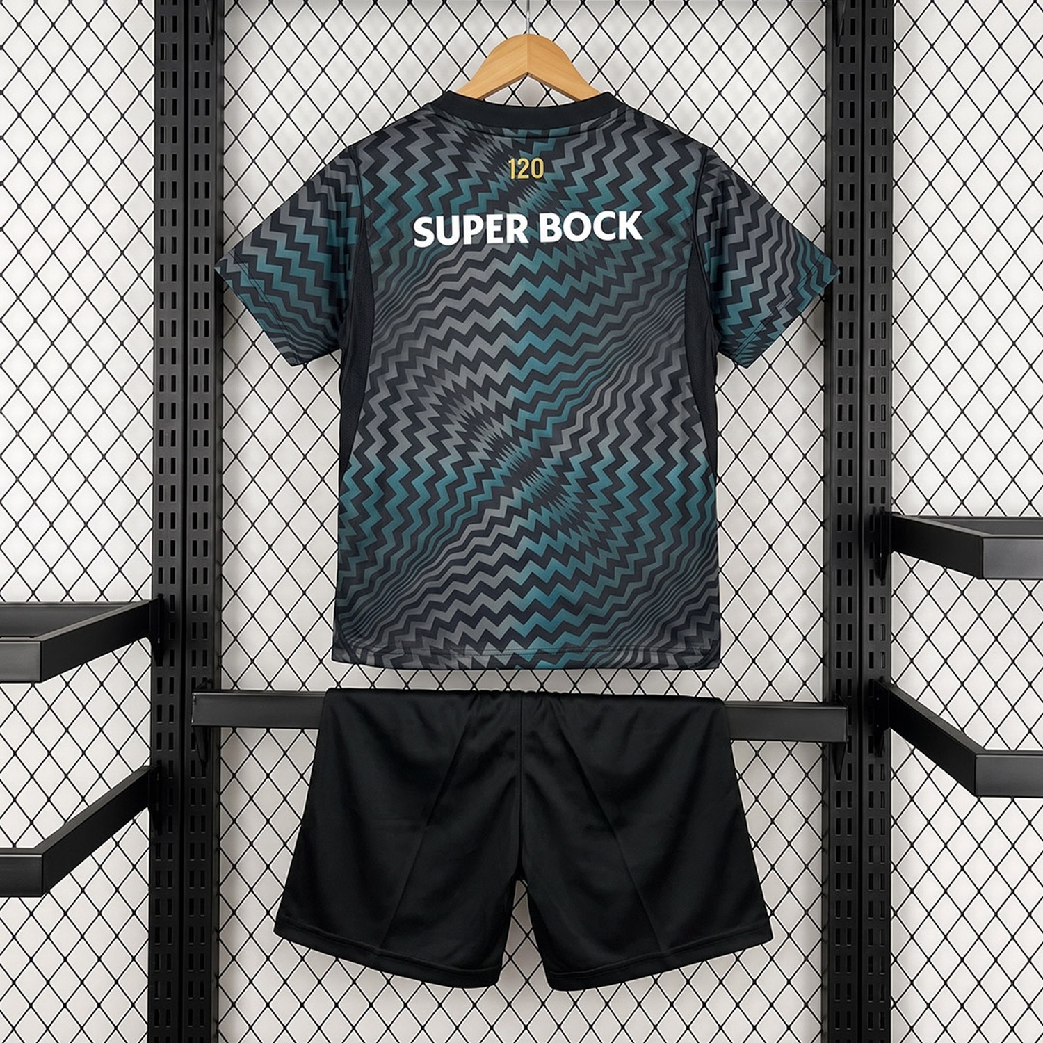 Sporting CP Lisbon 26-27 Black Green Goalkeeper Kids Kit - JerseysGala