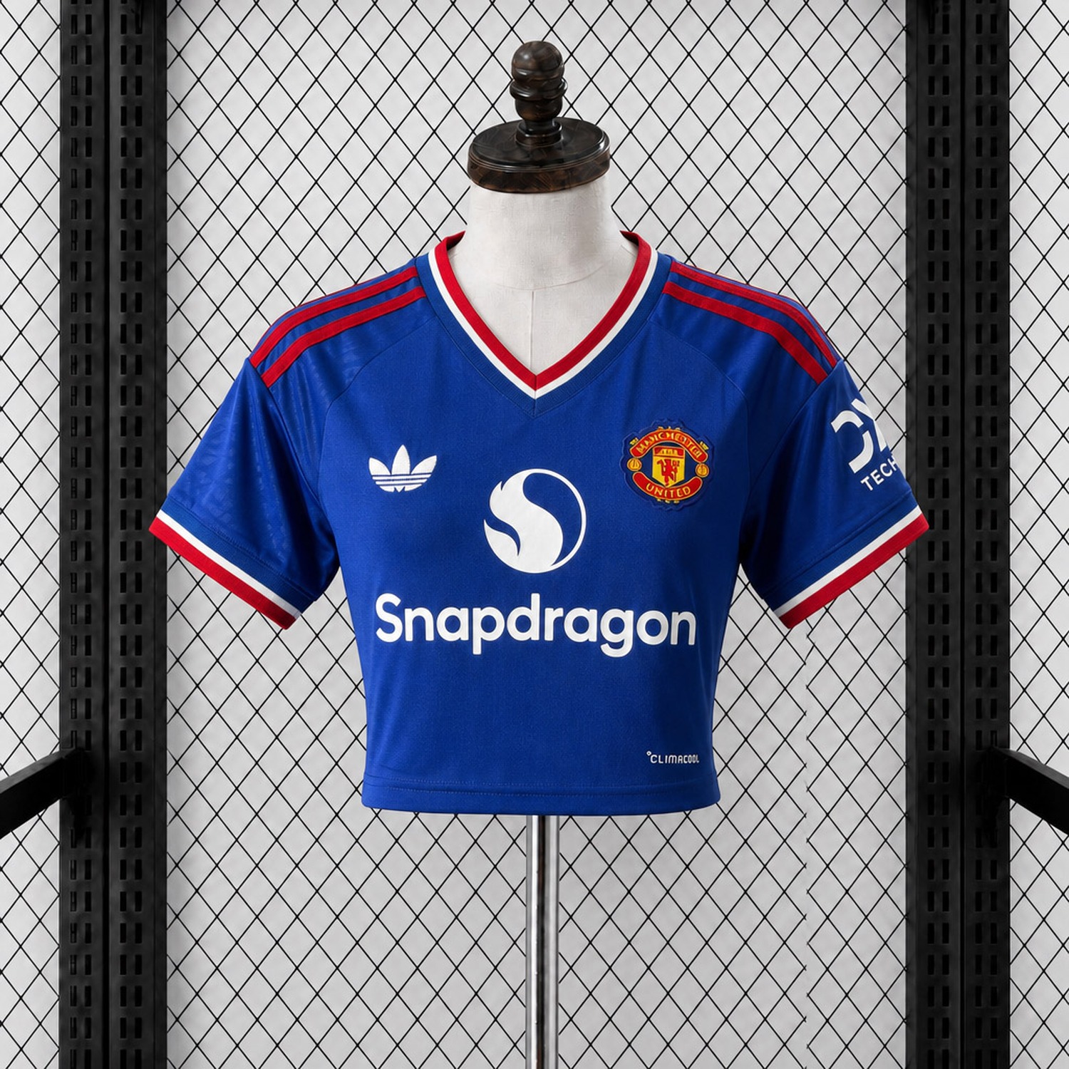 Women's Manchester United 26-27 Away Blue Cropped Jersey - Fans Version - JerseysGala