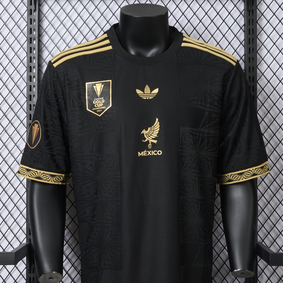 Mexico 2025 Gold Cup Home Black Jersey - Player Version - JerseysGala