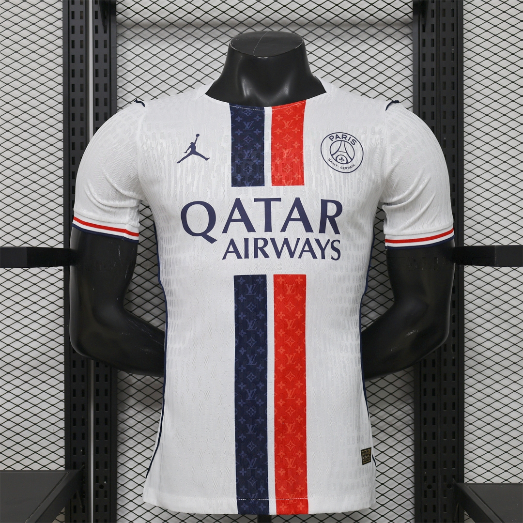 Paris Saint-Germain PSG 25-26 Red Blue Stripes White Special Jersey - Player Version - JerseysGala