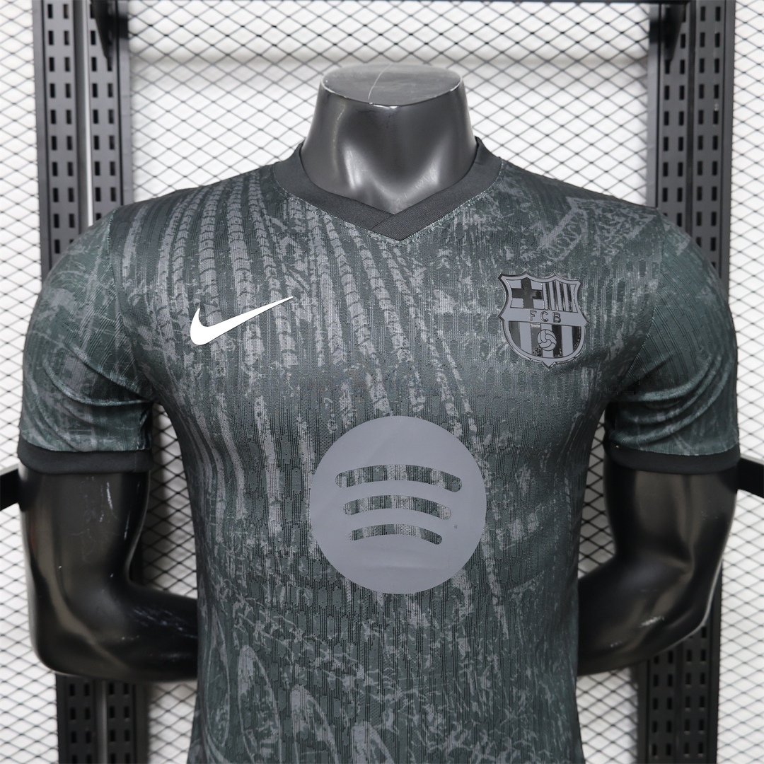 Barcelona 25-26 Grey And Black Special Jersey - Player Version - JerseysGala
