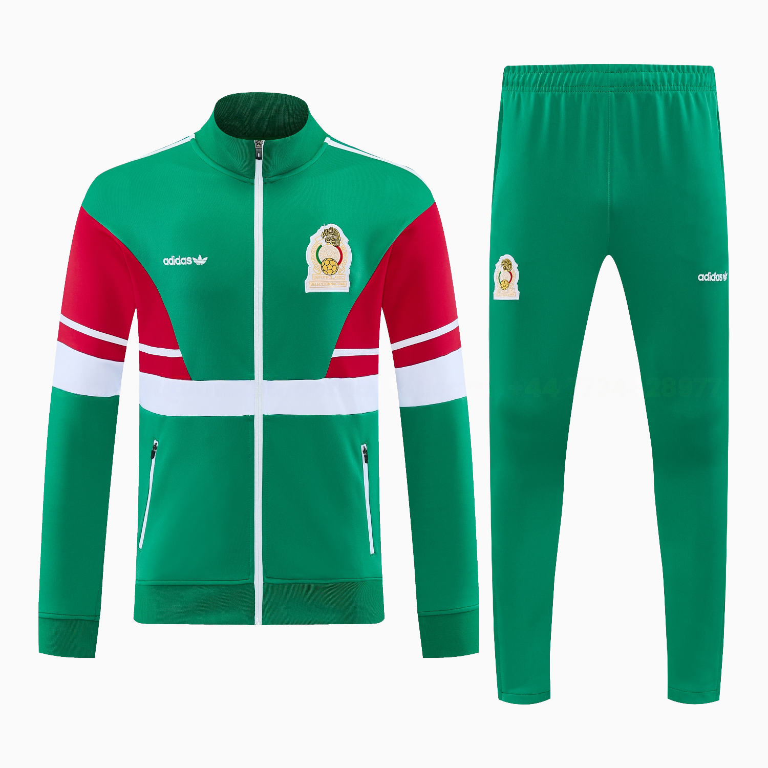 Mexico 2026 World Cup Jacket Training Tracksuit - Green Top & Green Pants - JerseysGala