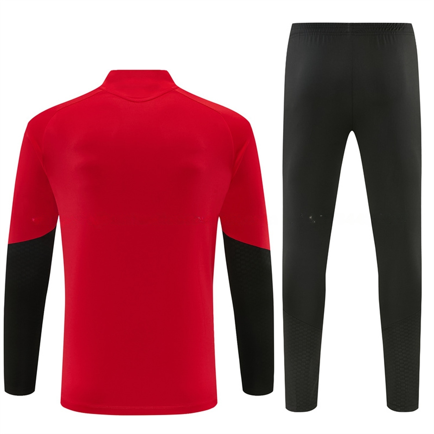Manchester United 26-27 Long Sleeve Training Set - Red Top & Black Pants - JerseysGala