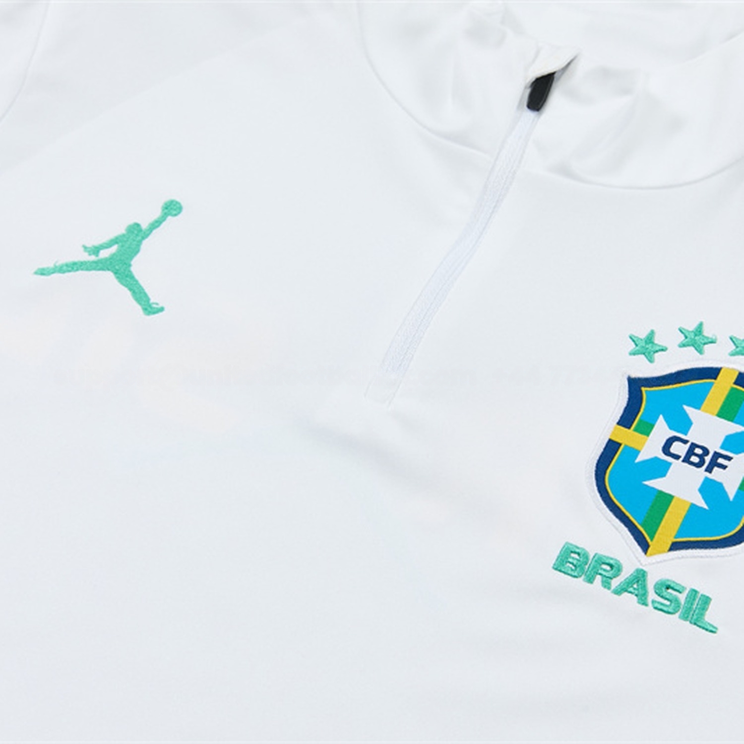 Brazil 2026 Kids Long Sleeve Training Set - White Top & Black Pants - JerseysGala