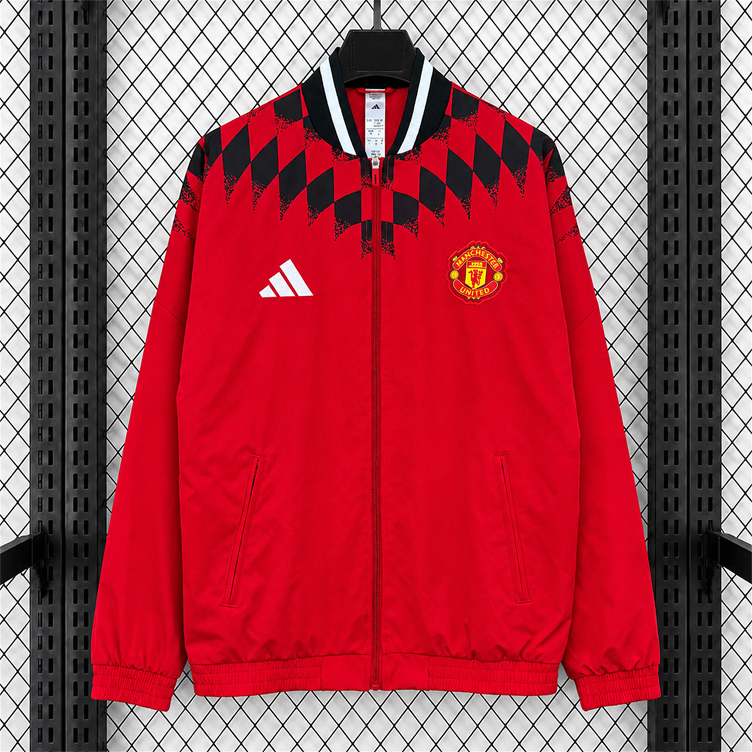 Manchester United 26-27 Track Windbreaker Jacket - Red - JerseysGala