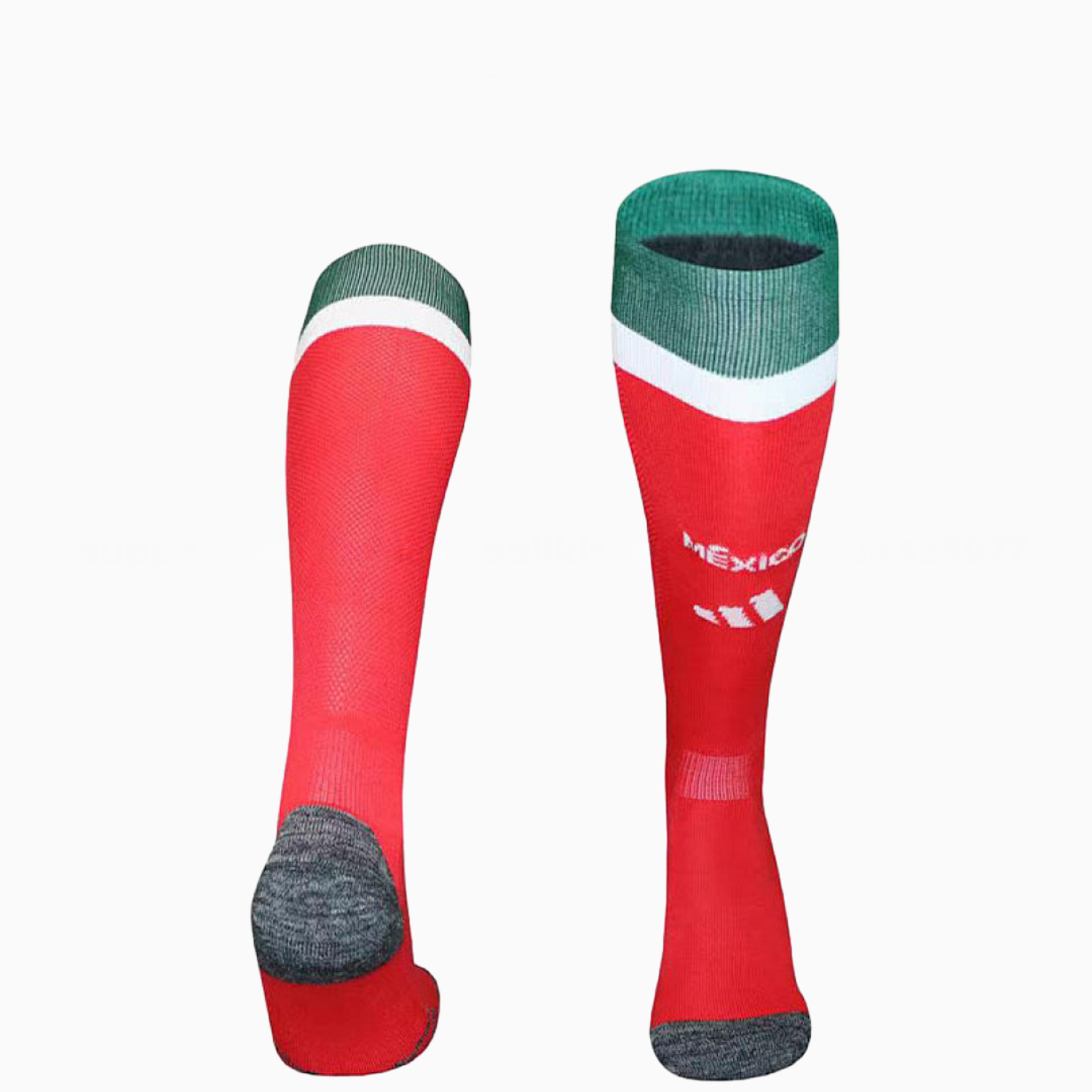 Mexico 2026 Home Terry cloth sole Socks - Red - JerseysGala