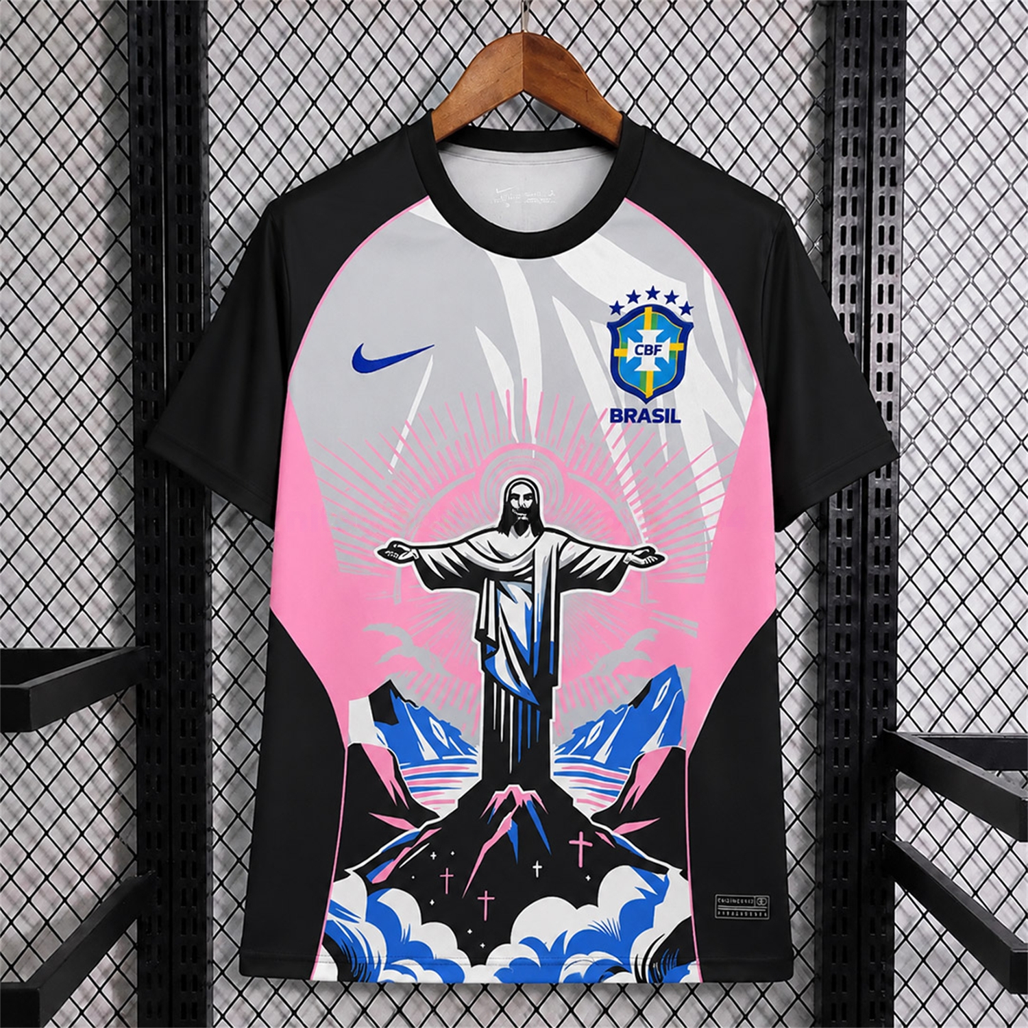Brazil 2026 Gray With White Jesus Statue Special Jersey - Fans Version - JerseysGala