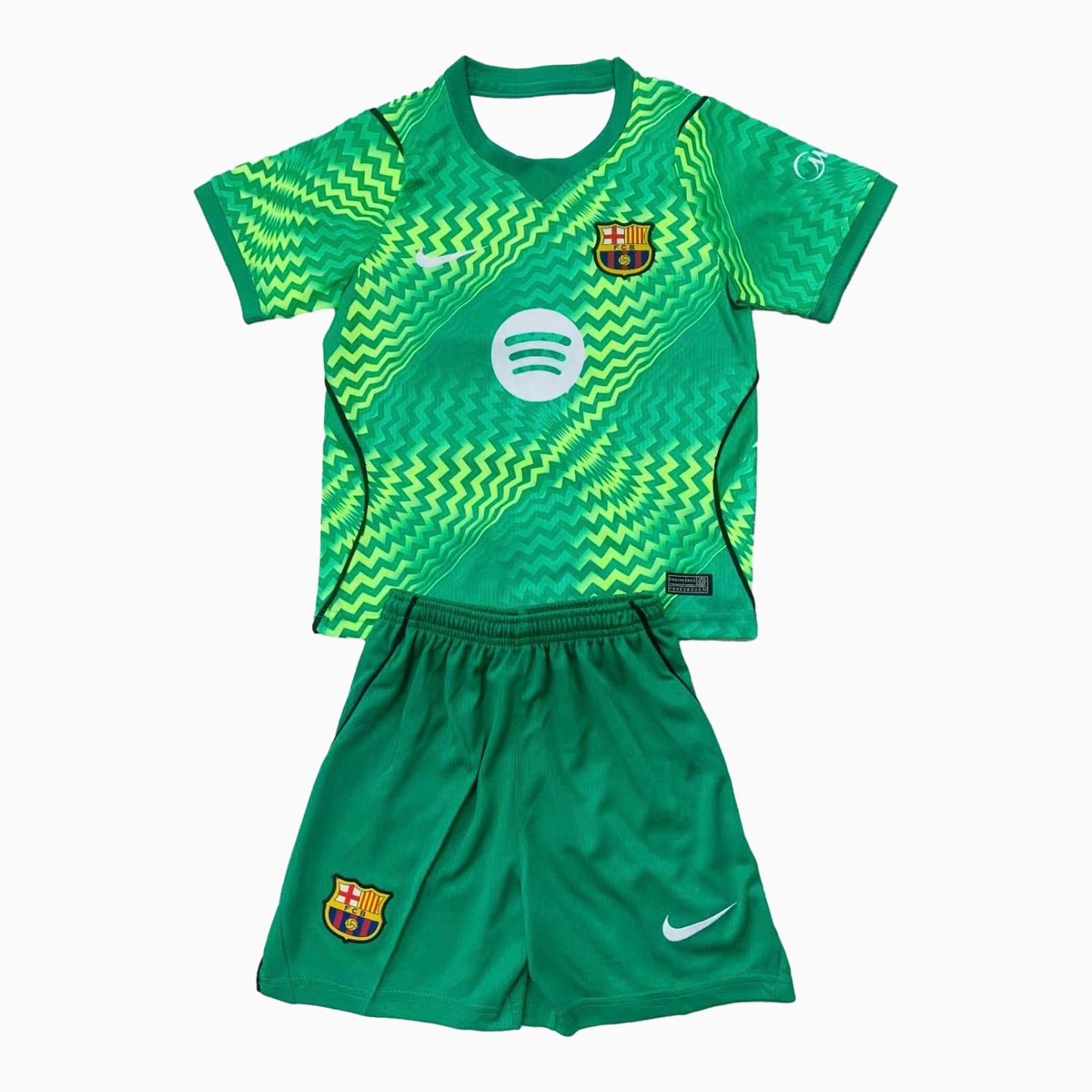 Barcelona 26-27 Green Goalkeeper Men's Adult Jersey Set - Fans Version - JerseysGala