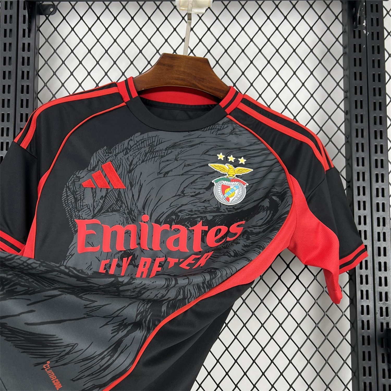 Benfica 25-26 Grey Eagle Black Special Jersey - Fans Version - JerseysGala