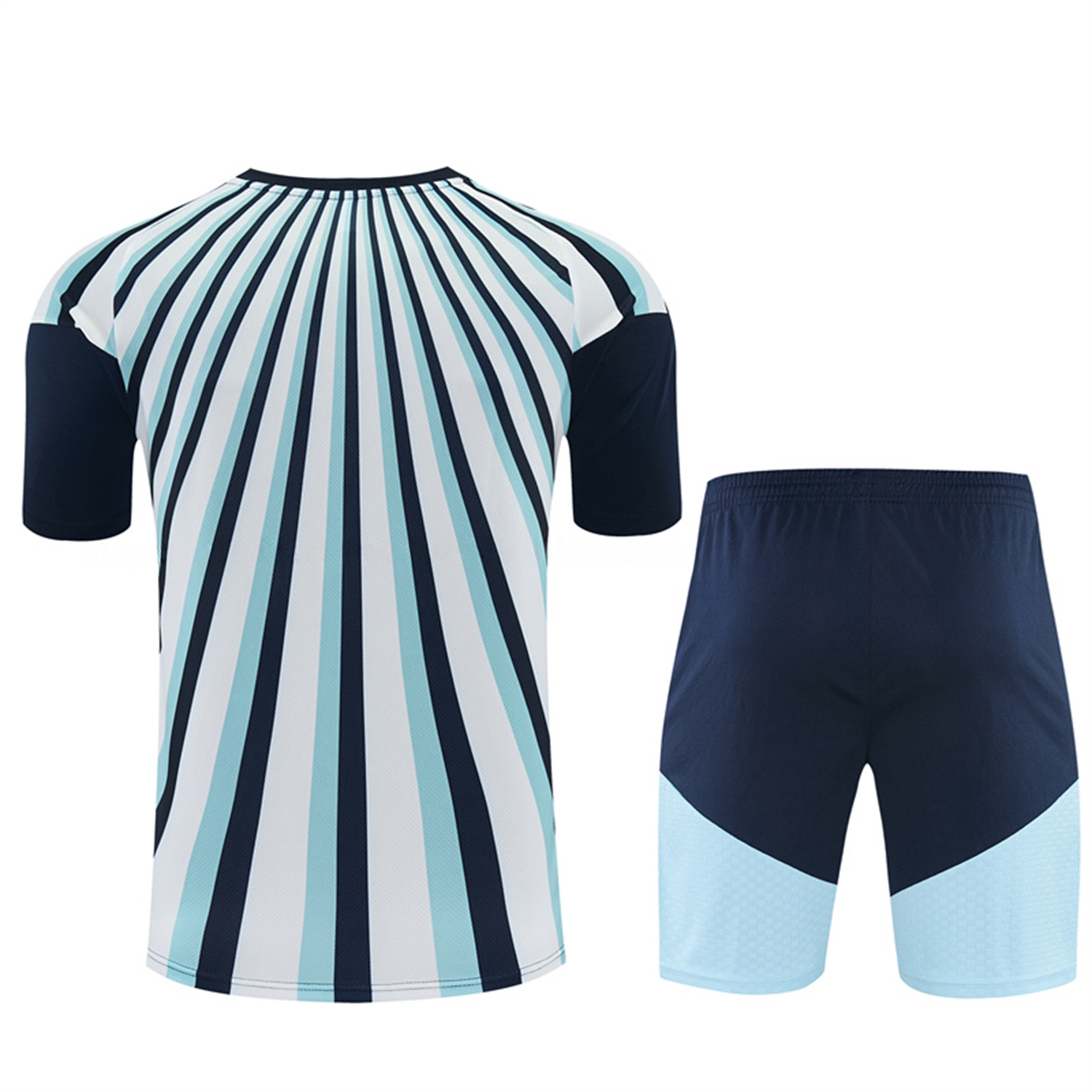Argentina 2026 Kids Short-Sleeve Training Set - Blue Rays Top and Blue Shorts - JerseysGala