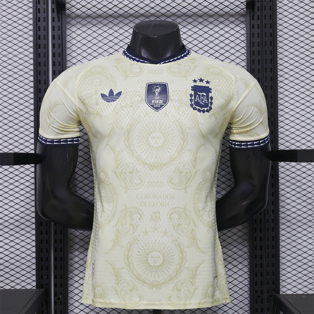 Argentina 2026 Sol de Mayo Yellow Special Jersey - Player Version - JerseysGala