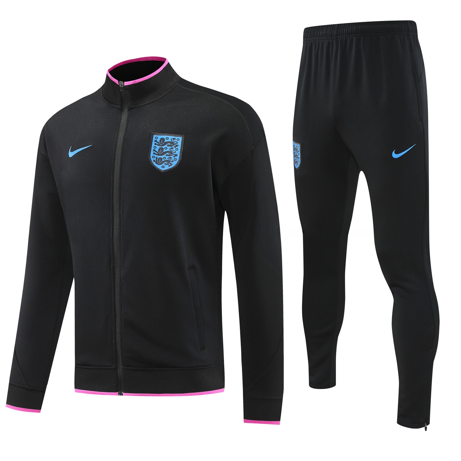 England 2026 Jacket Training Tracksuit - Black Top and Black Pants - JerseysGala