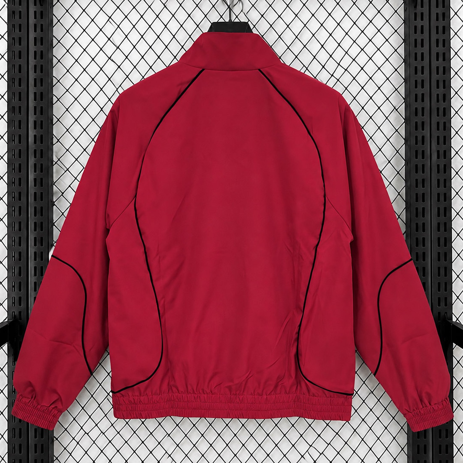 Arsenal 26-27 Graphic Mock-Neck Retro Style Red Windbreaker Jacket - JerseysGala