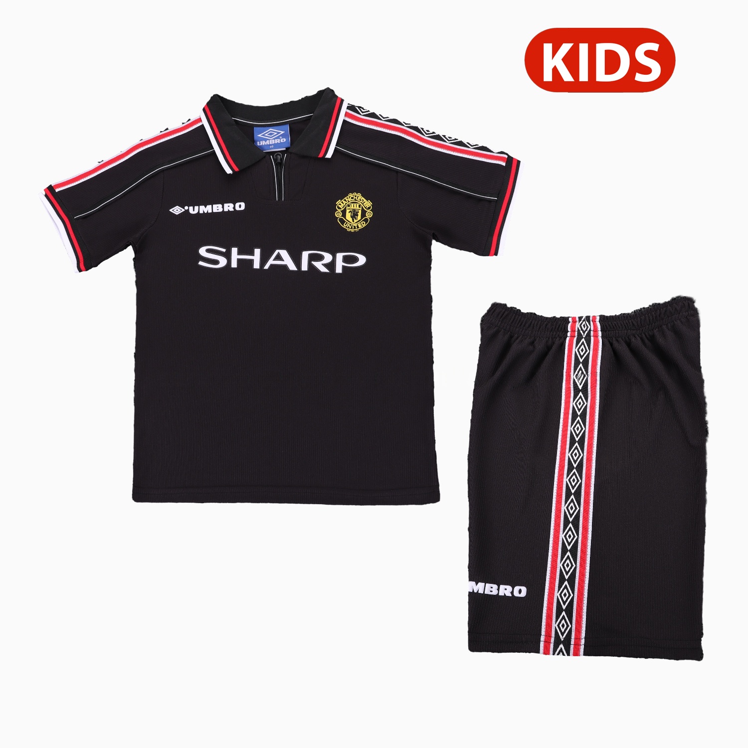 Retro Manchester United 1998-99 Away Kids Kit - JerseysGala