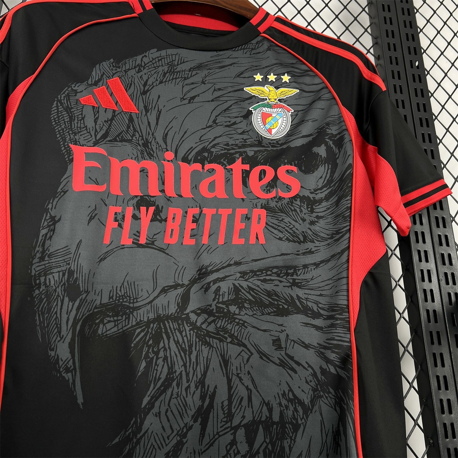 Benfica 25-26 Grey Eagle Black Special Jersey - Fans Version - JerseysGala