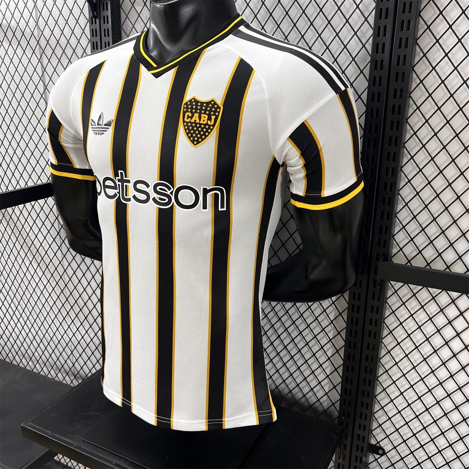 Boca Juniors 25-26 Black And White Stripes Jersey - Player Version - JerseysGala