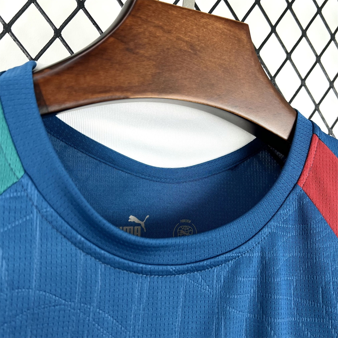 Portugal 2026 Muted Blue With Emerald Green Pre-Match Jersey - Fans Version - JerseysGala