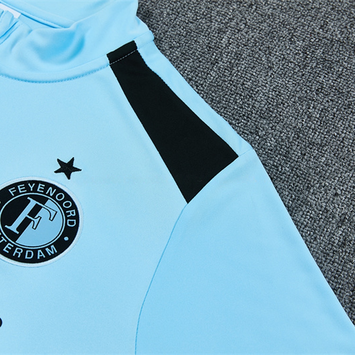 Feyenoord 26-27 Long Sleeve Training Set - Light Blue Top & Black Pants - JerseysGala