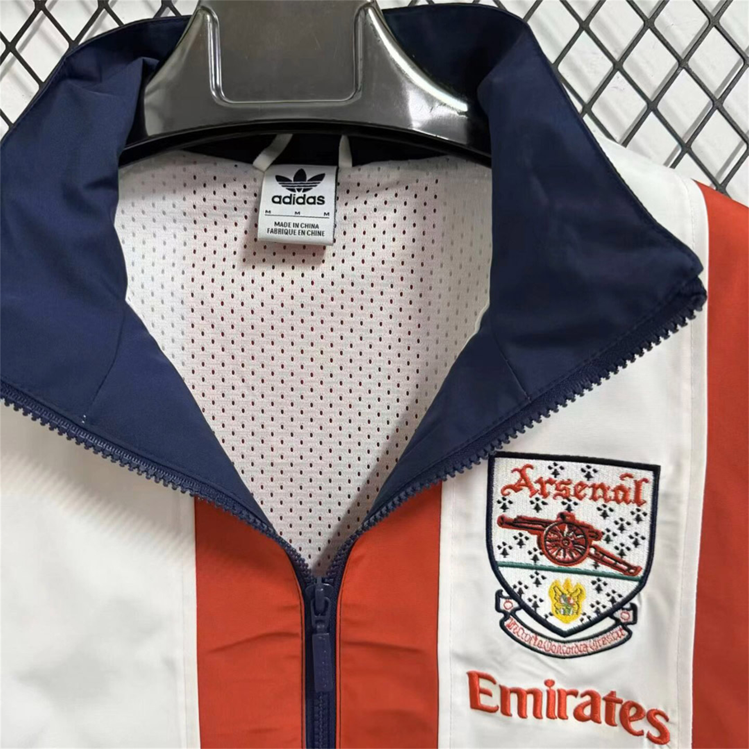 Arsenal 26-27 EQT Windbreaker Jacket - Navy Red White - JerseysGala