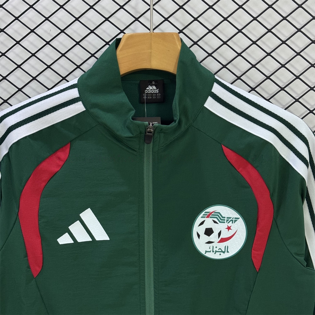 Algeria 2026 Windbreaker Training Set - Deep Green Top and Pants - JerseysGala