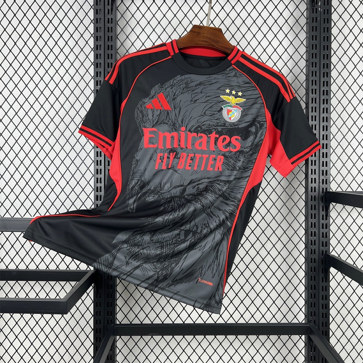 Benfica 25-26 Grey Eagle Black Special Jersey - Fans Version - JerseysGala