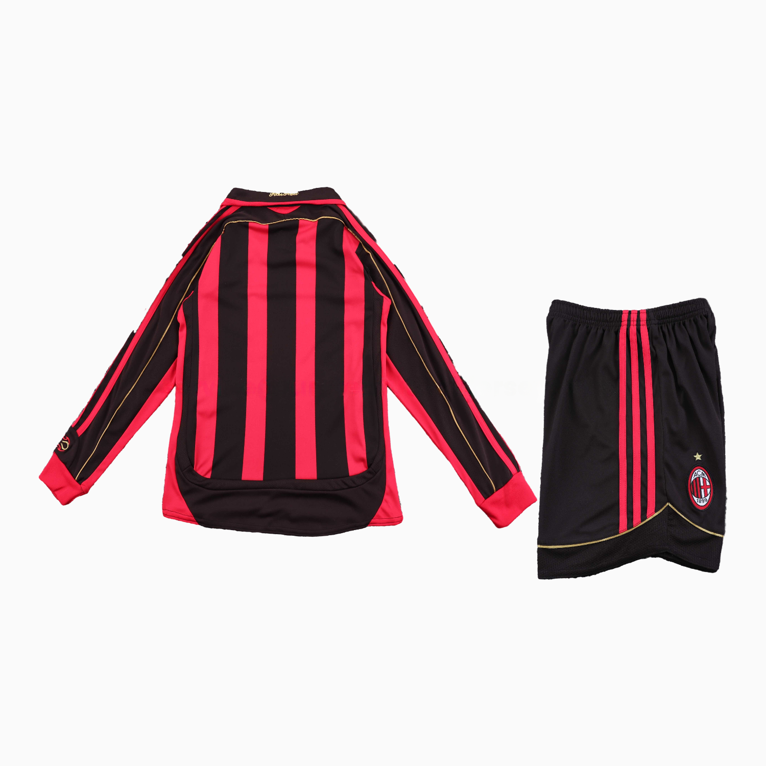 Retro AC Milan 2006-07 Home Long Sleeves Kids Kit - JerseysGala