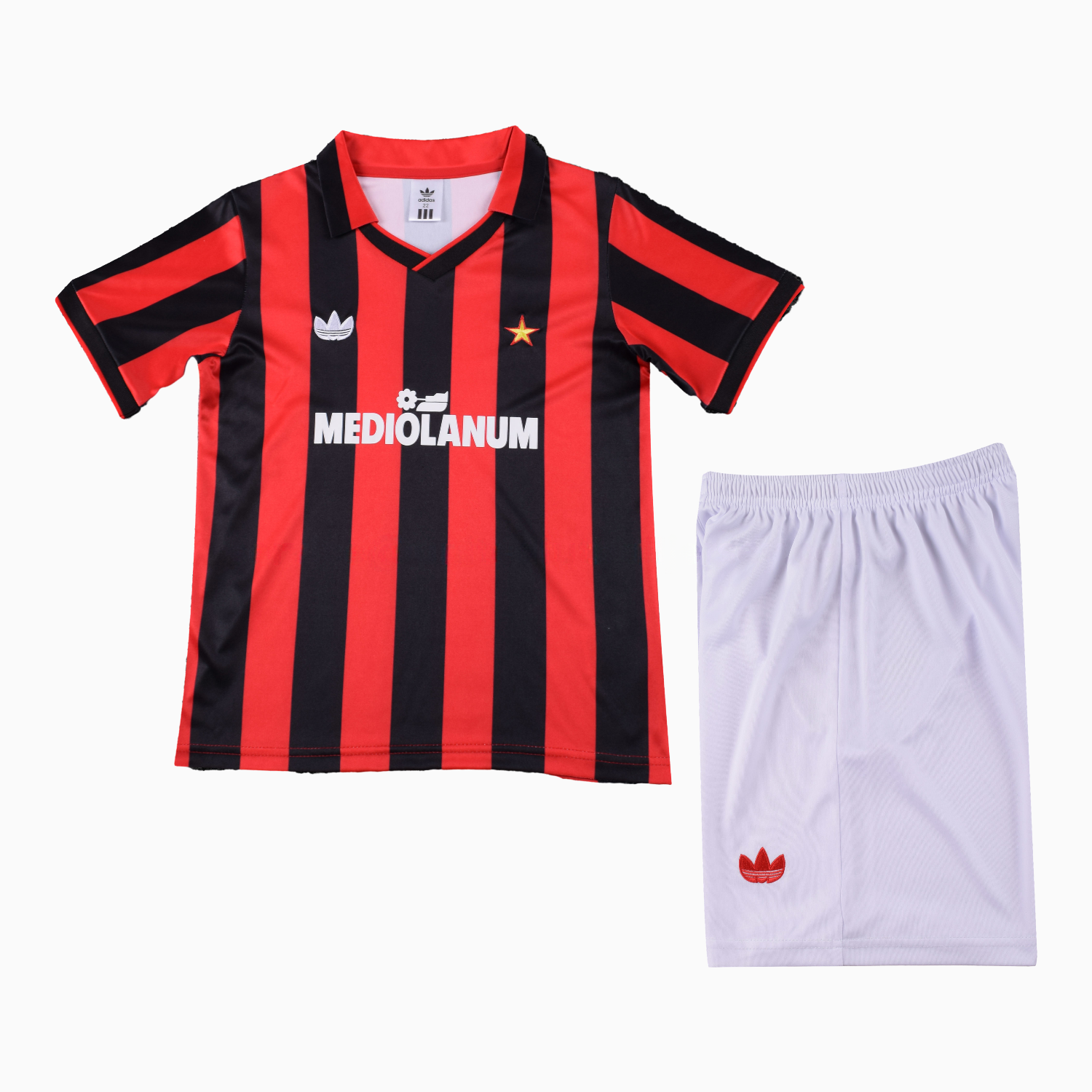 Retro AC Milan 1990-91 Home Kids Kit - JerseysGala