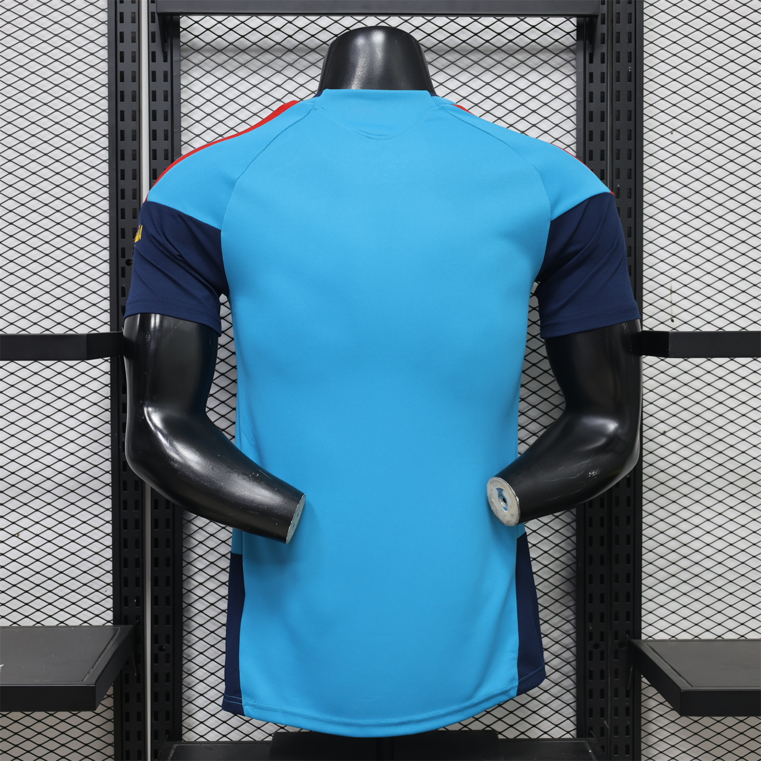 Spain 2026 Light Blue Black Training Jersey - Player Version - JerseysGala