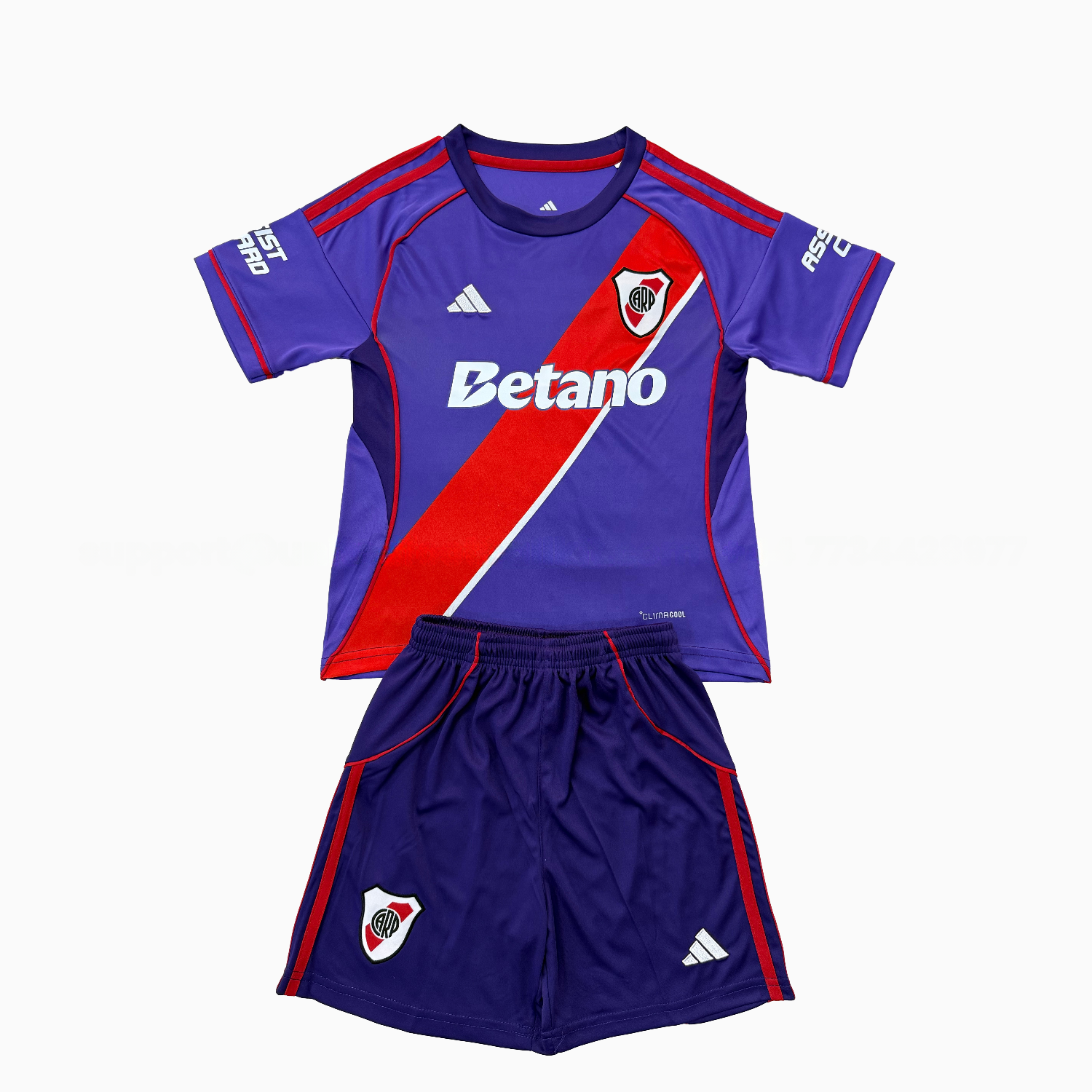 River Plate 26-27 Purple Third Kids Kit - JerseysGala