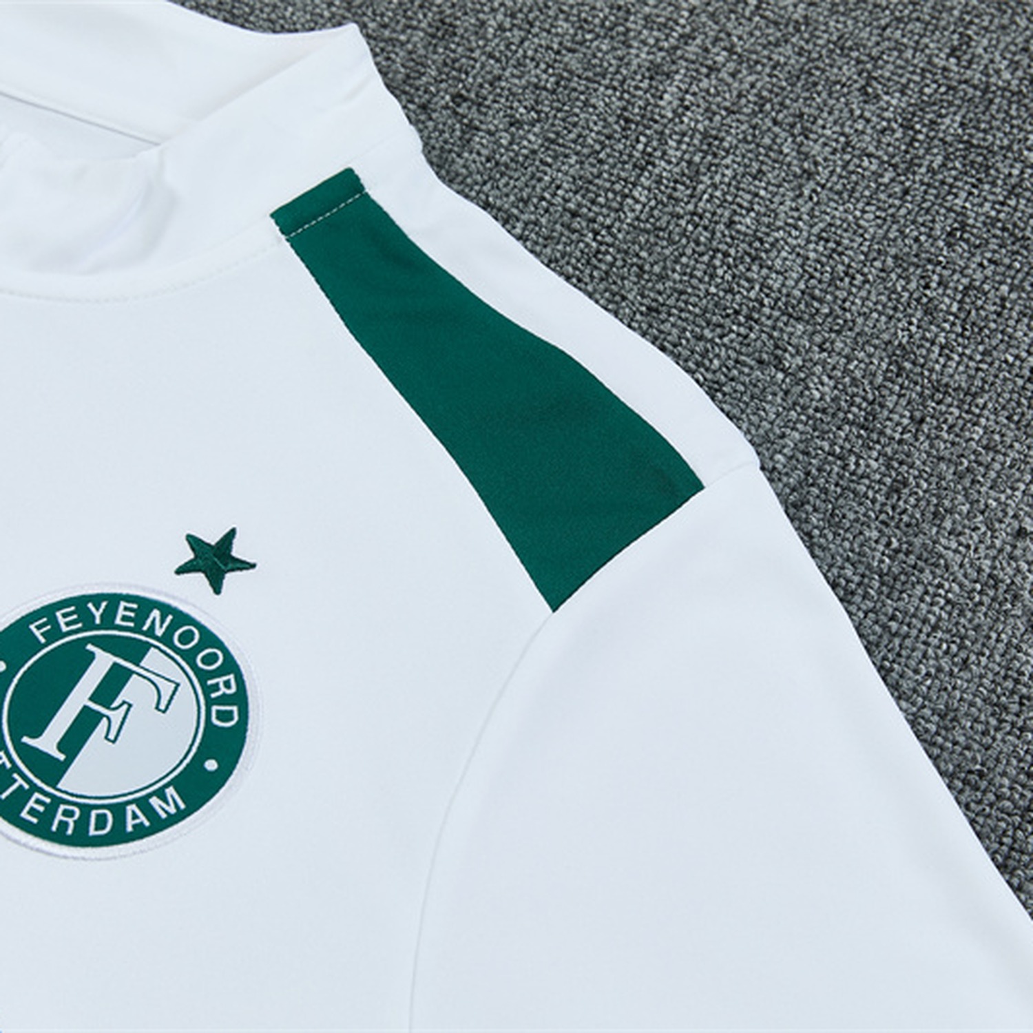 Feyenoord 26-27 Long Sleeve Training Set - White Top & Black Pants - JerseysGala
