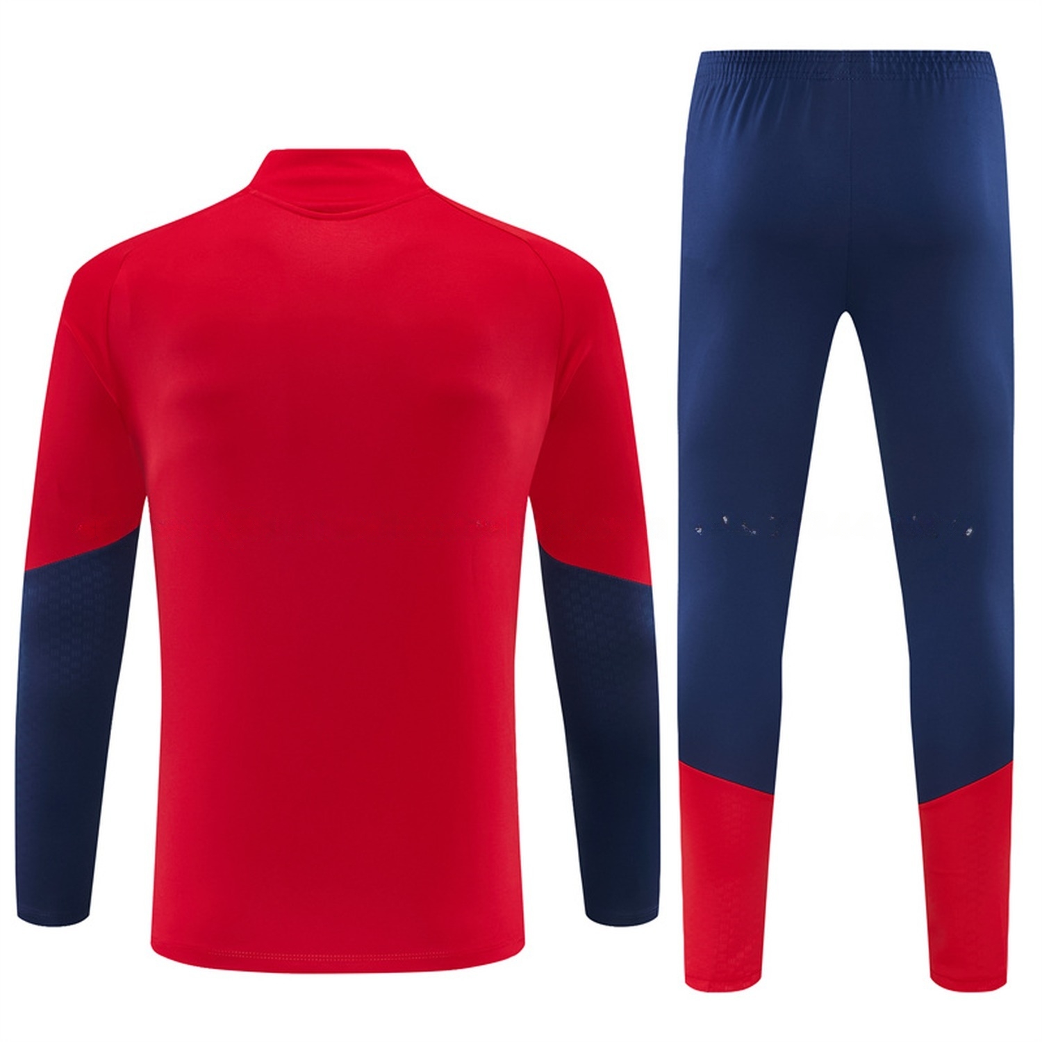 Spain 2026 Kids Long Sleeve Training Set - Red Top & Deep Blue Pants - JerseysGala
